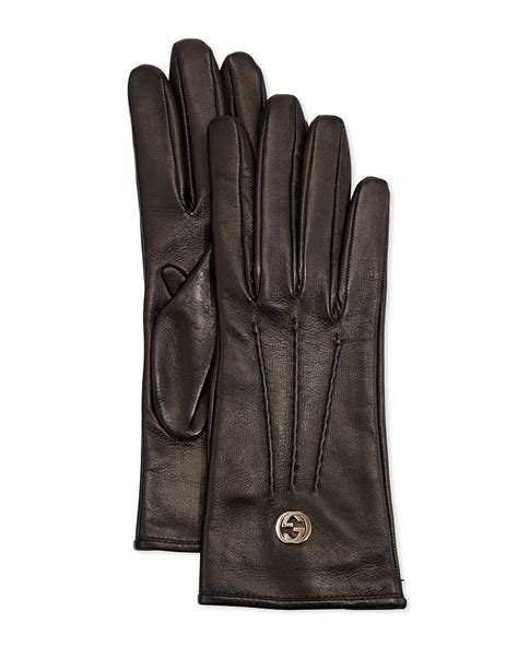 black sheer gucci gloves|Gucci leather driving gloves.